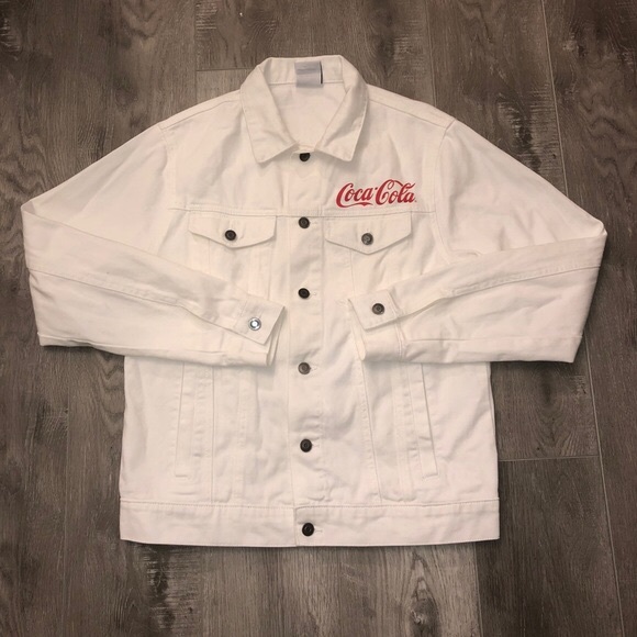 Coca Cola Other - Vintage Men’s white denim Coca Cola Jacket